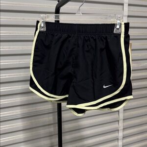 Nike Black Shorts with Light Yellow Accents